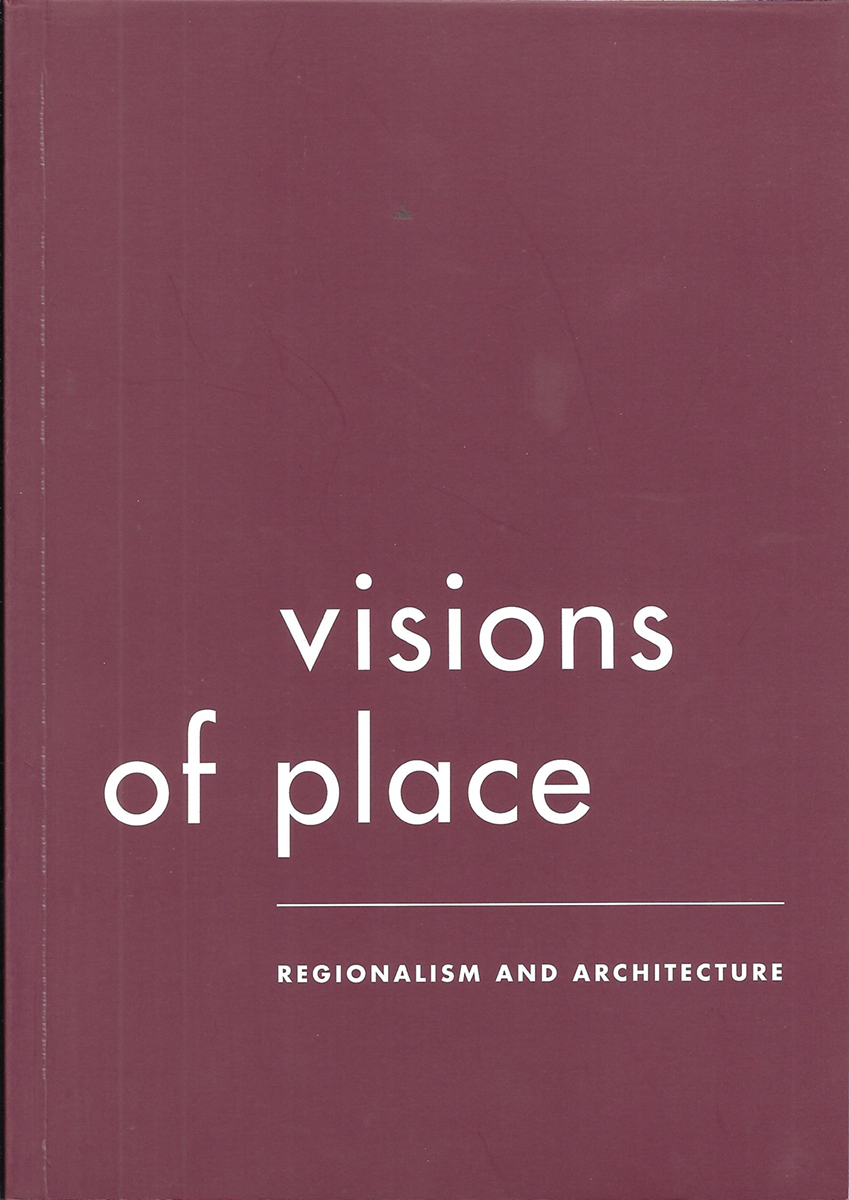 Maroon book cover: Visions of Place