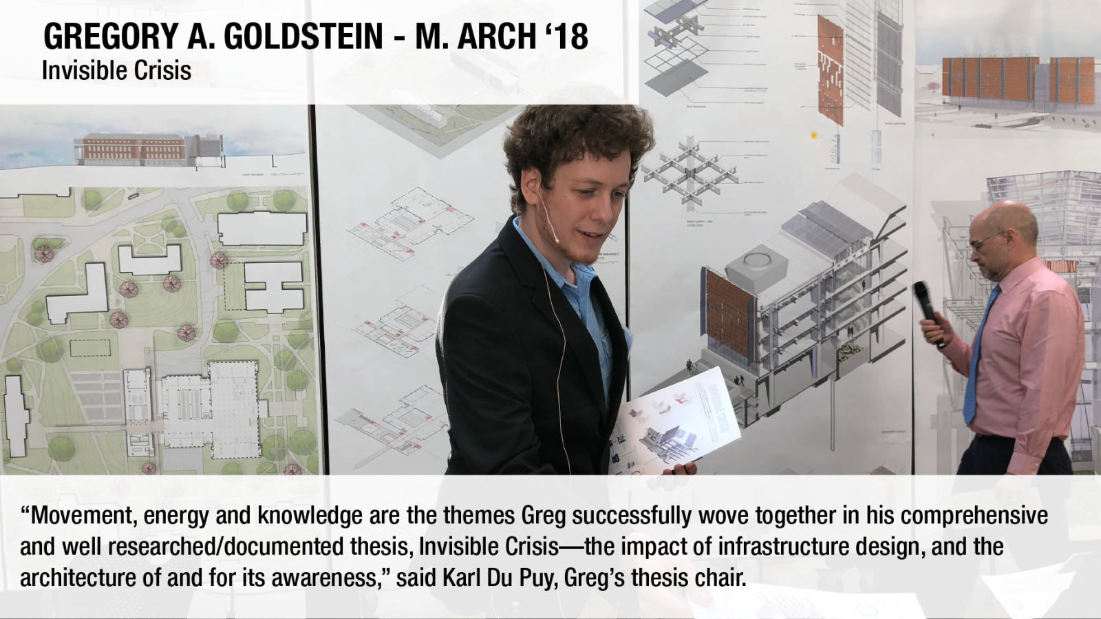 Thesis grand prize winner, Gregory Goldstein