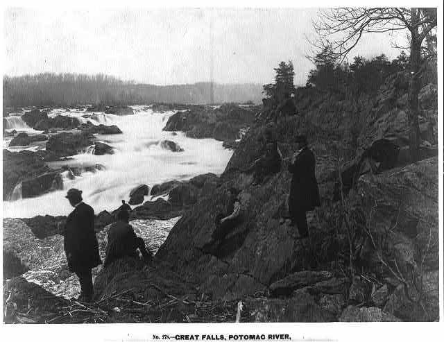 Great Falls, Potomac River in 1864. Courtesy of the Library of Congress.