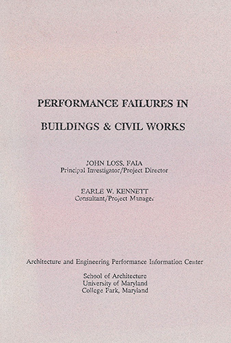 Performance Failures in Building & Civil Works