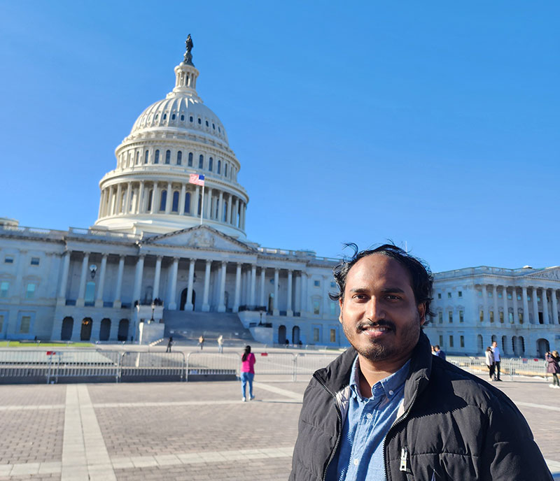 Saiful headshot by the U.S. Capitol