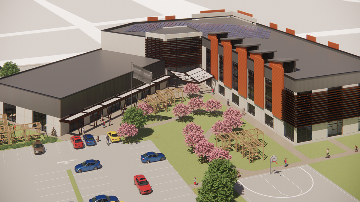Ron Batzri's community-centered charter school rendering