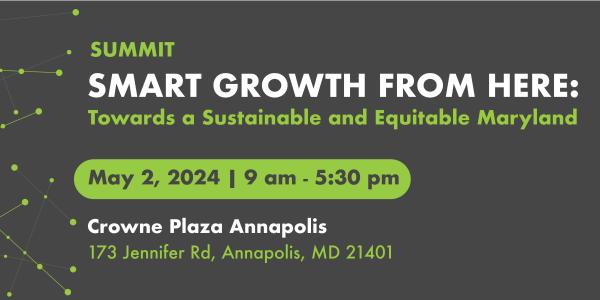 Smart Growth from Here: towards a sustainable and equitable Maryland graphic