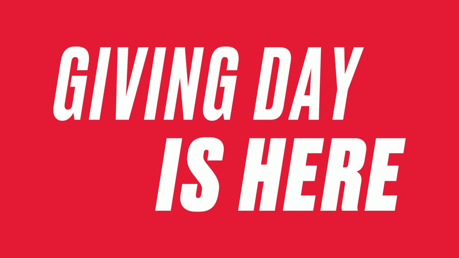 Giving Day is Here