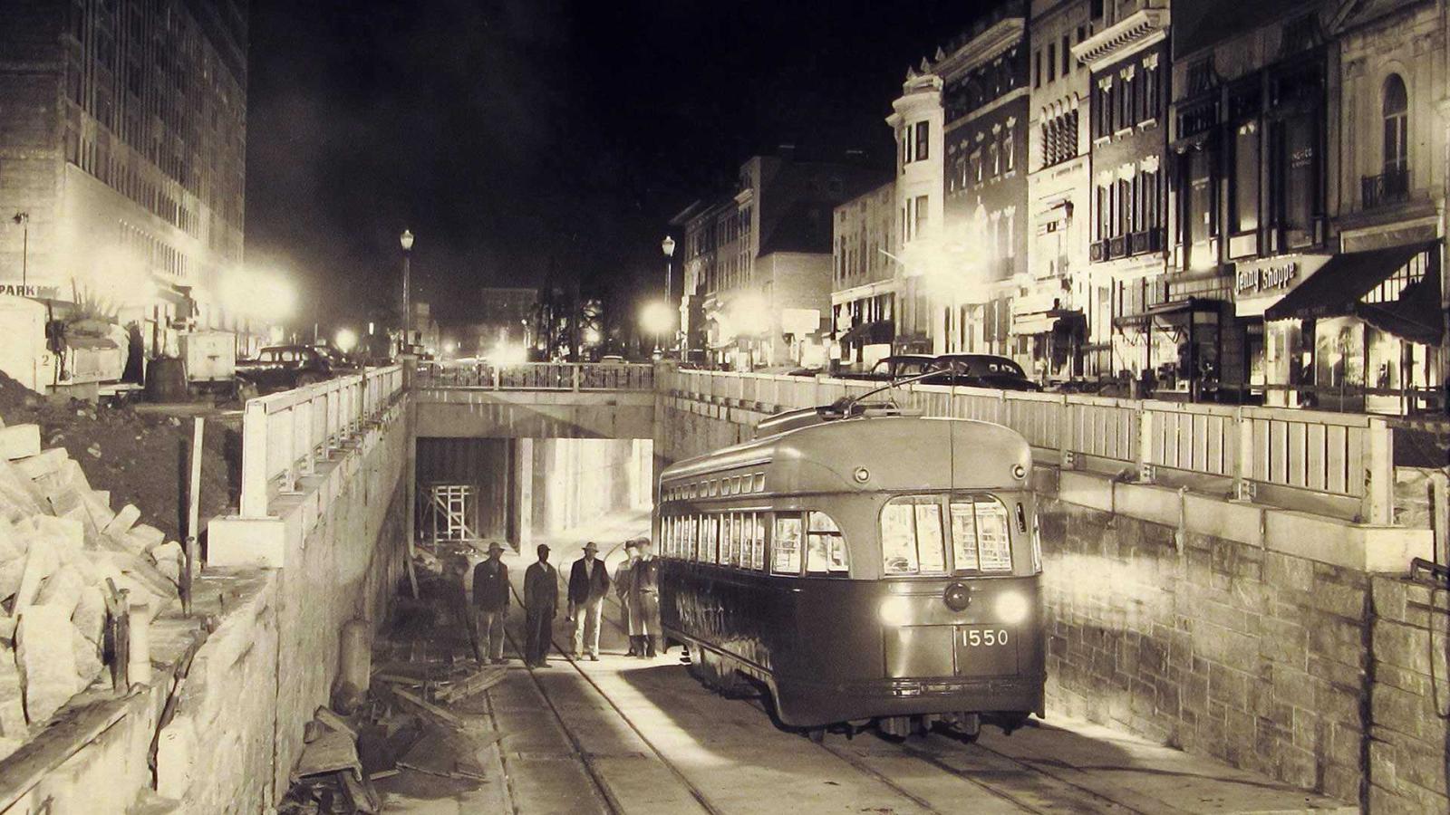 Dupont underground trolley station in 1947