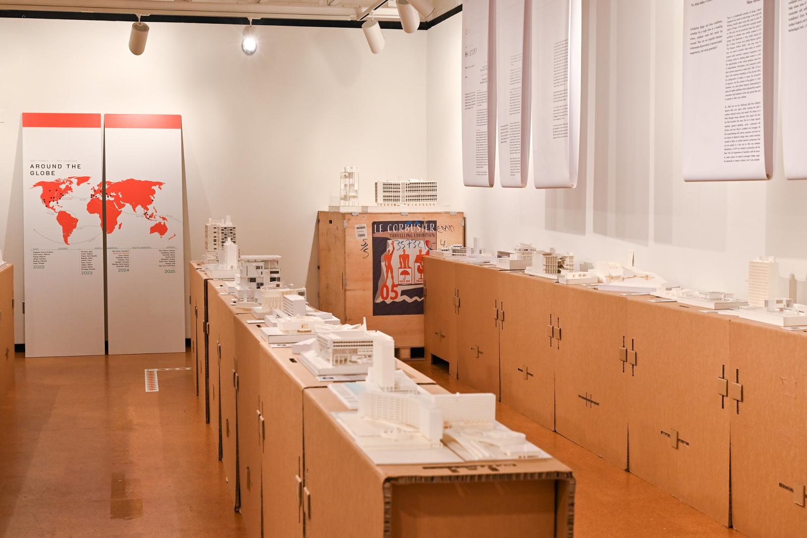 Inside the Kibel Gallery Exhibit "Modeling Buildings Rebuilding Models" 